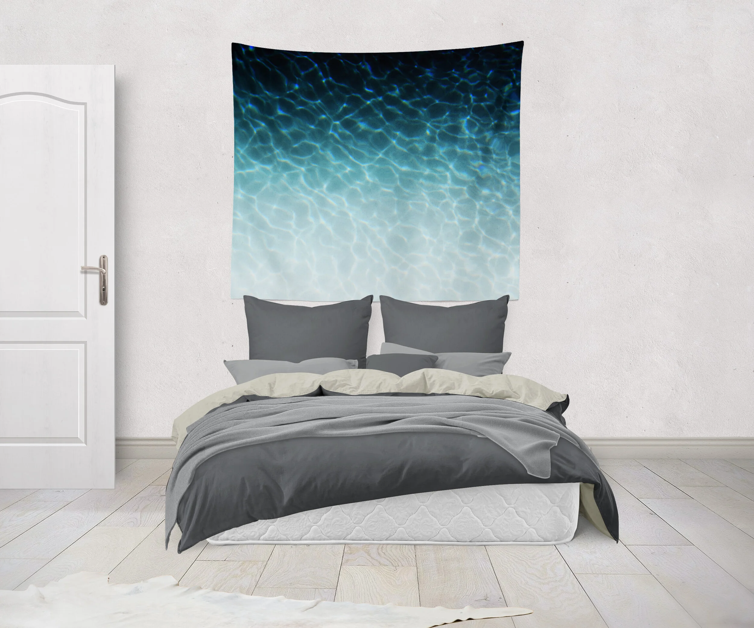 Blue and gray tapestry hotsell